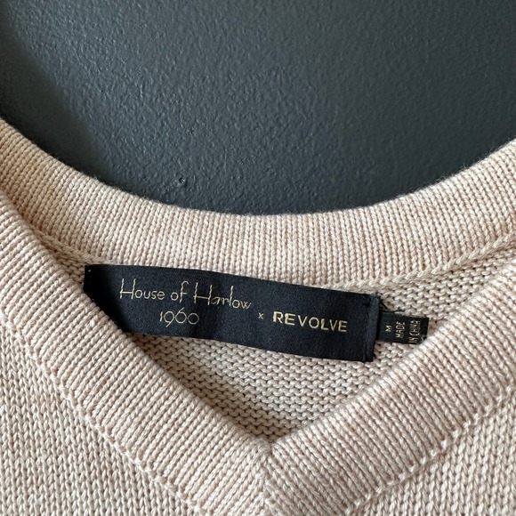 House of Harlow X REVOLVE Fig Nude Midi Dress with Pink Fringe Medium - Picture 9 of 12